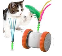 Générique Interactive Cat Toy | Smart Motion Sensing Cat Game with Feathers,Intelligent Sensor Kitten Toy Exercise Training Anti Boredom Indoor Entertainment