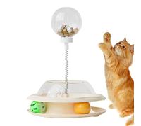 Générique Interactive Cat Treat Dispenser Toy | Food Toy with Spring and Balls - Stimulating Game for Exercise Hunting Feeding - Fight Boredom and Stress Feline