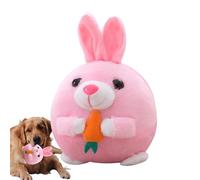 Générique Interactive Dog Ball, Jumping Bunny Plush, Washable Bouncing Cartoon Rabbit, Rabbit Dog Toys with Movement, Sound Electronic Toy for Dogs, ABS+ PP Cotton