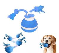 Générique Interactive Dog Toy, Automatic Ball with 3 Modes Chen Ball Moving by itself, Dog Toy Occupation with Chew Rope, Dog Toys That Eliminate Boredom (Blue)