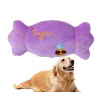Générique Interactive Dog Toys - Squeaky Candy Shape Plush Toy | Teething for Puppies, Fun & Colorful Pet Entertainment Accessories
