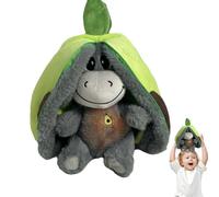 Générique Interactive Plush Toy - 29 x 24 x 16 cm, Donkey with Breathable Fruit, Soft Velvet Pillow with Music and 4 Soothing Breathing Settings, Sensory Comfort Plush