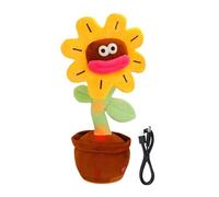 Générique Interactive Toy - Soft Cute Electric Talking Plush Toy | Voice Repeat Singing Flower Creative Modern Design Long Lasting for Toddlers Various