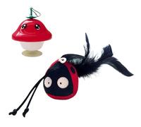 Générique Interactive Toys for Cats, Cat Toy with Tweeting Sound and Vene, Stimulating Exercise Plush for Hair, Indoor Play for Pets