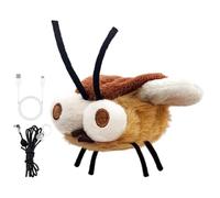 Générique Interactive USB Rechargeable Realistic Fly Shape for Cats | Soft Pet Toy for Indoor Kittens, Home, Pet Shop, Cattery, Balcony, Exercise, Shots