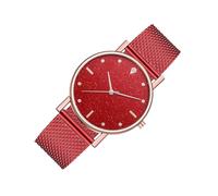 Générique Iridescent Women's Watches - Mesh Strap | Casual Watch with Glitter Mesh Strap for Workplace Travel Travel Business Travel Examinations Girlfriend Teenager, Red, Se référer au descriptif