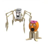 Générique Italian Brainrot Construction Special Blocks Mutant Models Assembled Figurines Tung Tung Tung Sahur Tralalero Tralala Collectible Figure (199 pcs Garam Dan Madu)