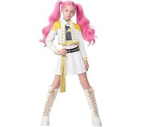 Générique Jackolume Kpop Rumi Hunters Costume for Girls Kids K Pop Stars Vocal Rumi Cosplay Stage Outfits Idol Singers White Performance Party Outfit (Off-white, 120cm)