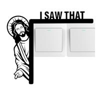 Générique Jesus Corner Decor - Creative Wood Frame Decoration, Elegant Corner Accessory, Wooden Window Frame Religious Crafts, Practical Christiane Decoration | Home Church Wardrobe