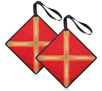 Générique Kayak Flag - Kayak Reflective Flag, for Truck Loads, Tear-Resistant Reflective Warning Accessories 2 Piece Use for Canoe Boat Travel Outdoor Hauling Towing Truck Kids Adult, Safety Banner