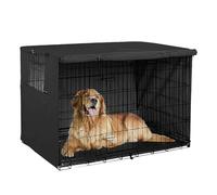Générique Kennel Covers, Dog Kennel Cover with Window, Oxford Cage Cover 210D Silver Coated Compatible with Most Brands of Crates M