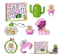 Générique Kit De Fabricación De Joyas Para Niñas | Juego Creativo De Anillos Collares Pulseras Hechos A Mano | Juguete De Manualidades Para Niños Niñas Crear Y Disfrutar En Casa Escuela Fiesta