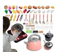 Générique Kitchen Accessories Toy for - 71 Piece Cookware Imitation Cookware Pots and Pans | Toy with Sounds to Learn Baking - for Girls and Boys 3-8 Years Old Christmas