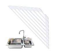 Générique Kitchen Sink Organizer | Non-Slip Triangular Foldable | Triangle Drainer for Sink Corner for Worktop, Home, Rent, Apartment, Dorm, Hotel, Living Room