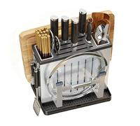 Générique Kitchen Stand - 12 Inch Cutting Board Holder | ABS Utensil Holder Wall Mounted with Removable Draining Tray for Home, Dorm, Hotel, Cafe, Spoon