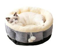 Générique Kitten Bed - 40 cm Plush Pet Bed | Soft Cushion, Round Nest, Non-Slip and Washable | for Cats, Puppies, Small Dogs | Winter Comfort for Home, Living Room, Accessories