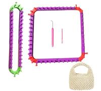 Générique Knitting Loom Kit - ABS PP 33 x 28 cm 500 g | DIY Funny Wire Loom Weaving Equipment | Craft Set for Creative Hobbies | Scarf Covers