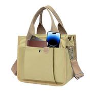 Générique Large Canvas Tote Bag - Handbag Shopping With Handle | Shoulder Strap For Women Office School Outdoor Travel Picnic Shuttle Shopping, khaki, Se référer à la description