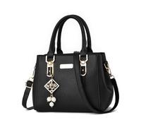 Générique Large Capacity Female Hand Fashion Style Casual Leather Messenger Bag, Black