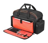 Générique Large Concert DJ Bag Travel Cable Carry Case with Removable Padded Bottom, Dividers Sound Equipment, Musician Accessories, Orange, Se référer au descriptif, Refer to description