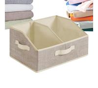 Générique Large Shelf Organizers Baskets with Removable Dividers | Foldable Basket Organizer for Clothes Living Room Bathroom Bedroom Office Clothes Blanket Towel