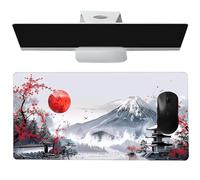 Générique Large Size Mouse Pad, Precise Game Control - Asian Style Keyboard Tray 40 x 90 cm for Work and Study