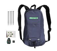 Générique LED Hiking Bag,4 LED Signals Remote Control Bike Backpack Available - Easy Installation and USB Rechargeable for Safe Night Driving, grey, Se référer au descriptif, Refer to description
