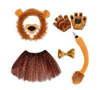 Générique Lion Cosplay Costume Kit - Realistic Mane Tail Set, Costume Party Outfit, Stage Performance Clothing, Animal Accessories Pack | Ave Detailed Crafts