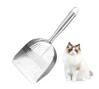 Générique Litter Scooper, Stainless Steel Cat Scooper for Litter Box, Hollow Poop Sand Shovel & Sifter, 12.8 x 5.31 x 1.57 inches Ergonomic Handle Design, Reduces Hand Fatigue, Pet Supplies