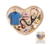 Générique Little Nurse's Hug | Motivating 2D Acrylic Souvenir | Inspirational Gift Cards for Nursing, Hospital Staff, Caregivers, Birthday, Christmas and Occasions