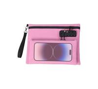 Générique Lockable Money Bag | Double Layer Anti-Theft Zipper Wallet | Travel Cash Organizer with Lock | Document Security Pouch for Certificates, Valuable, hot pink, Se référer au descriptif, Refer