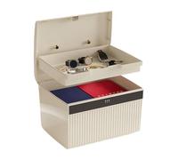 Générique Lockable Storage Box | Large Combination Code Box | Double Layer Jewelry Organizer for Wallet Cash Document Personal Items Office Home Apartment