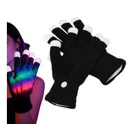 Générique Luminous Gloves for Adults, Adjustable Fingerless Gloves 7 Colours | Flashing Gloves for Men, Teenagers, Christmas Gift Ideas Filling, Socks, Birthday, Easter, Adult version, Se référer au