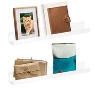 Générique Magnetic Classroom Shelves - Reusable Metal Book Display Stand | Reusable Acrylic Display Board for Whiteboard, Fridge, Desk, and