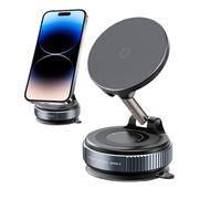 Générique Magnetic Suction Cup Phone Holder | Fast Charging Foldable | Magnetic Suction Cup Holder 360° Adjustable | for SUV Camper Van Truck Dashboard Windshield Navigation