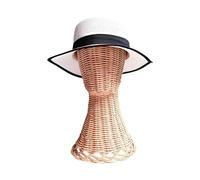 Générique Mannequin Hat Holder - Rattan Mannequin Head for Beret Presentation Hat | Form Fitting Organizer Stand for Live Streaming Boutique - Dress Home Store