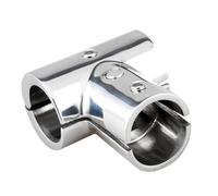 Générique Marine Ramp Tube - 316 Stainless Steel Boat Handrail, 60 Degree Tee Fitting | Removable Fitting for Yacht with Finish, Polished for Deck and Assembly