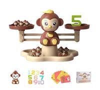 Générique Math Balance Game - 9.65 Inches | ABS Material - Educational Counting Game with Animal Scale Number Cards for Family Learning, Holiday Gifts,
