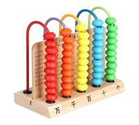 Générique Mathematical Abacus, 5 Row Educational Toy, Maths Tool with Multicoloured Beads for Boys and Girls from Elementary School and the