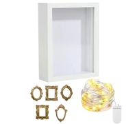 Générique Memory Box Frame - Keepsake Holder, Mini Golden Frame Display Memory Box | Timeless Shadow Boxes Appeal For Weddings Birthdays Housewarmings Mothers Girlfriends Families Friends And Others