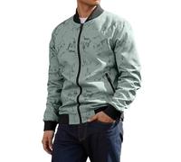 Générique Men's Autumn Outdoor Jacket Pilot Jacket Fashion Y2k Korean Style Baseball Inspired Bomber Jacket Professional Golf Jackets, Green, 3XL