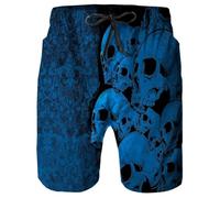 Générique Men's Bermuda Cargo Lightweight Double Layer Elastic Waist Swim Shorts with Tropical Pockets, a, XXL