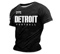 Générique Men's Letter Print Round Neck T-Shirt Cycling T-Shirt Lightweight Breathable Short Sleeve Shirt Leisure Holiday Casual Beach T-Shirts for Men, Black, XXL