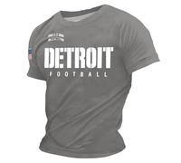 Générique Men's Letter Print Round Neck T-Shirt Cycling T-Shirt Lightweight Breathable Short Sleeve Shirt Leisure Holiday Casual Beach T-Shirts for Men, Light grey, L