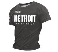 Générique Men's Letter Print Round Neck T-Shirt Cycling T-Shirt Lightweight Breathable Short Sleeve Shirt Leisure Holiday Casual Beach T-Shirts for Men, dark grey, 3XL
