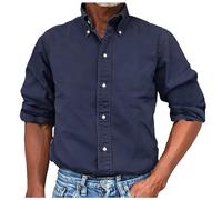 Générique Men's Long Sleeve T-Shirt Medieval Casual Comfortable Plain Button Down Shirt