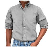 Générique Men's Long Sleeve T-Shirt Medieval Casual Comfortable Plain Button Down Shirt