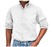 Générique Men's Long Sleeve T-Shirt Medieval Casual Comfortable Plain Button Down Shirt