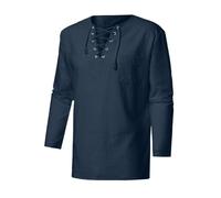 Générique Men's Long Sleeve T-Shirts Medieval Shirt Casual Style Blouse For Summer And Spring