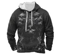 Générique Men's Skull Hoodies Hoodies Halloween Ridiculous Sweatshirt Retro Medieval Gothic Steampunk Pullover Printed Horror Jogging Jacket Y2k Halloween Costumes Men, M Black, 4XL